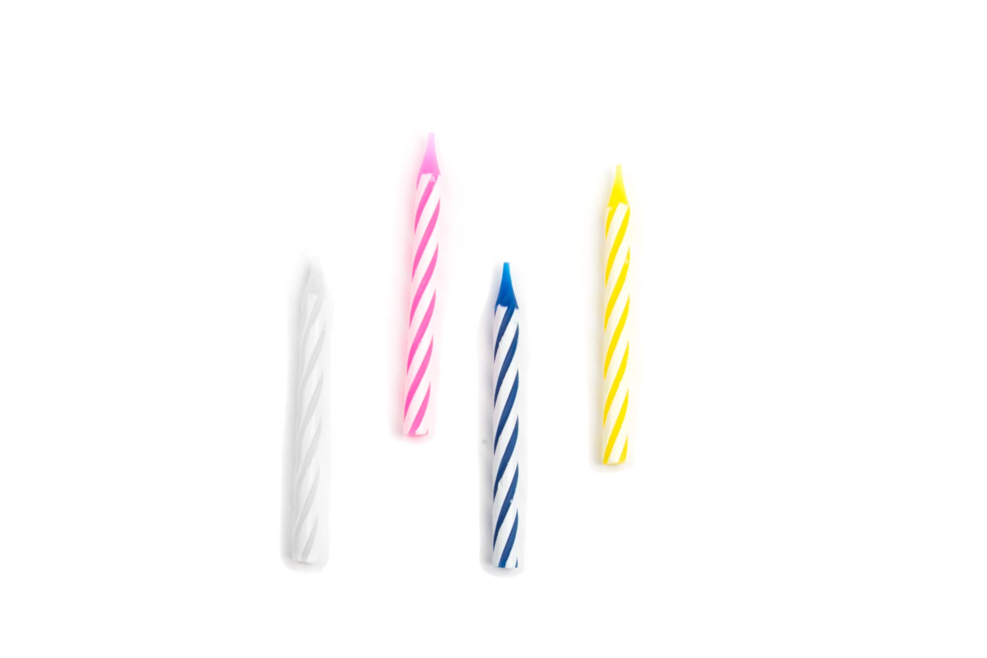 Fox Run Brands - Wholesale Cake Candle - Fox Run Striped Birthday Candles, Pack of 24, 0.25" x 2.25"3