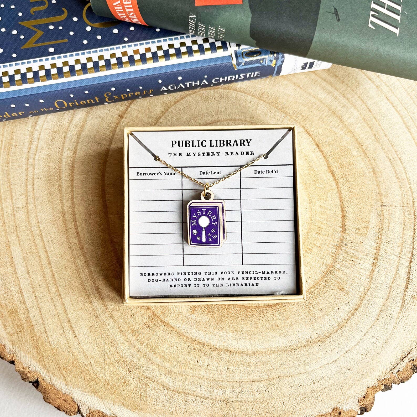 Quote and Quill - Wholesale Pendant/Charm Necklace - The Mystery Reader Book Necklace3