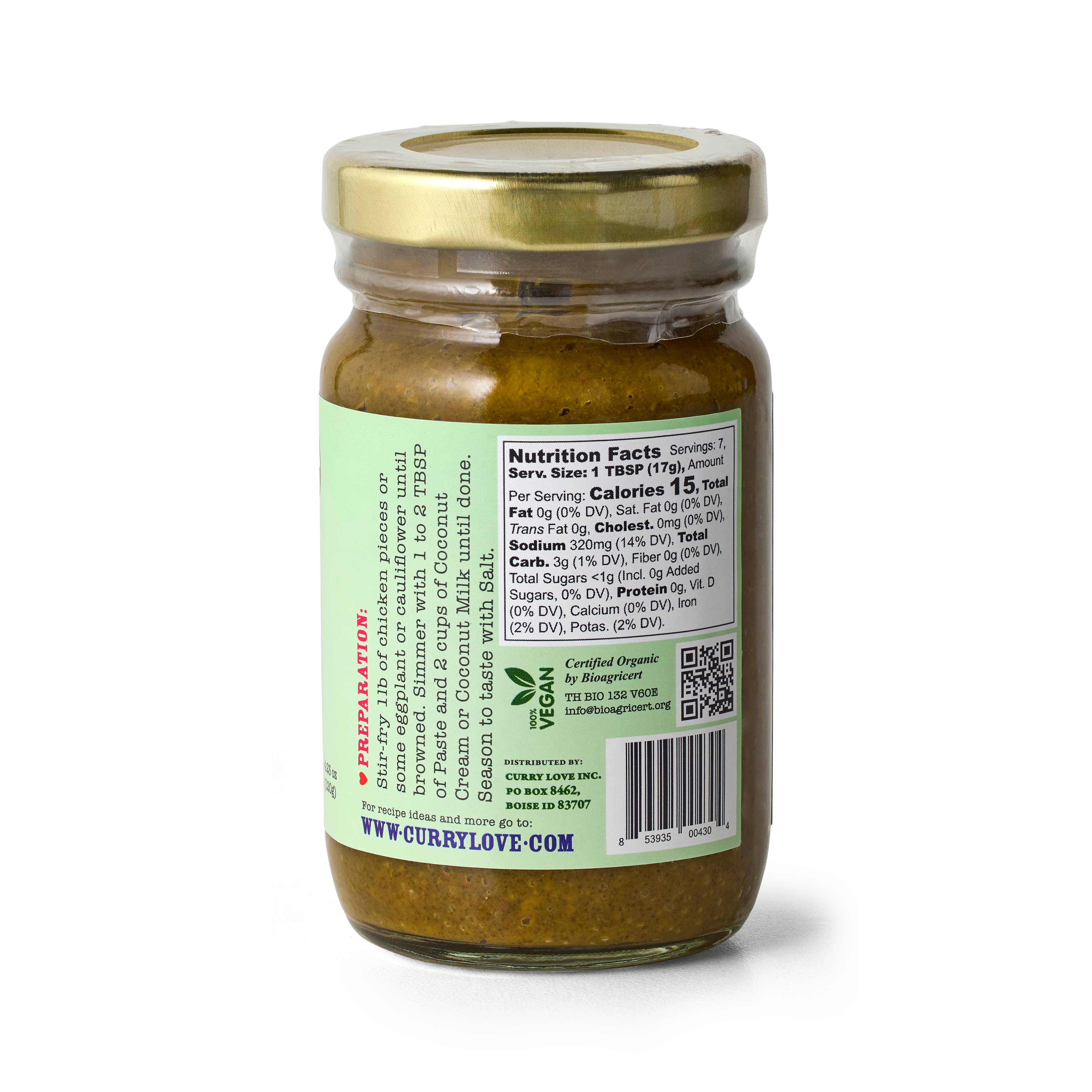 Mike's Organic Curry Love - Wholesale Chili Paste - Green Thai Curry Paste ORGANIC3