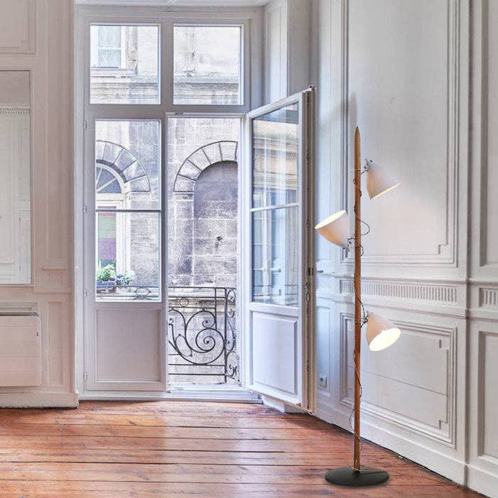 LE PERCHOIR - Lámpara de pie 165cm - Madera Dorada para venta al por mayor de Tsé & Tsé