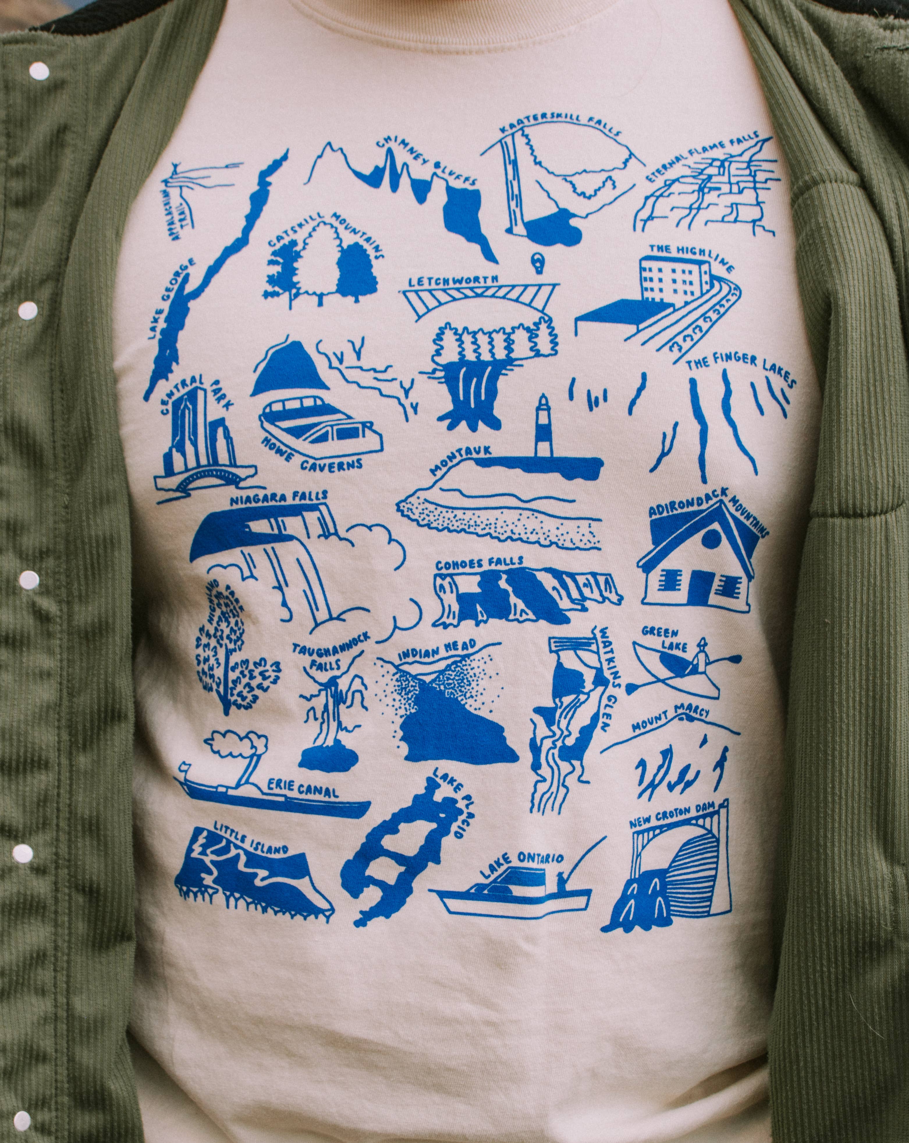 Traildust Goods - Wholesale Screen Printed T-Shirt - Unisex - New York State Nature Souvenir T-Shirt Unisex Comfort Colors2