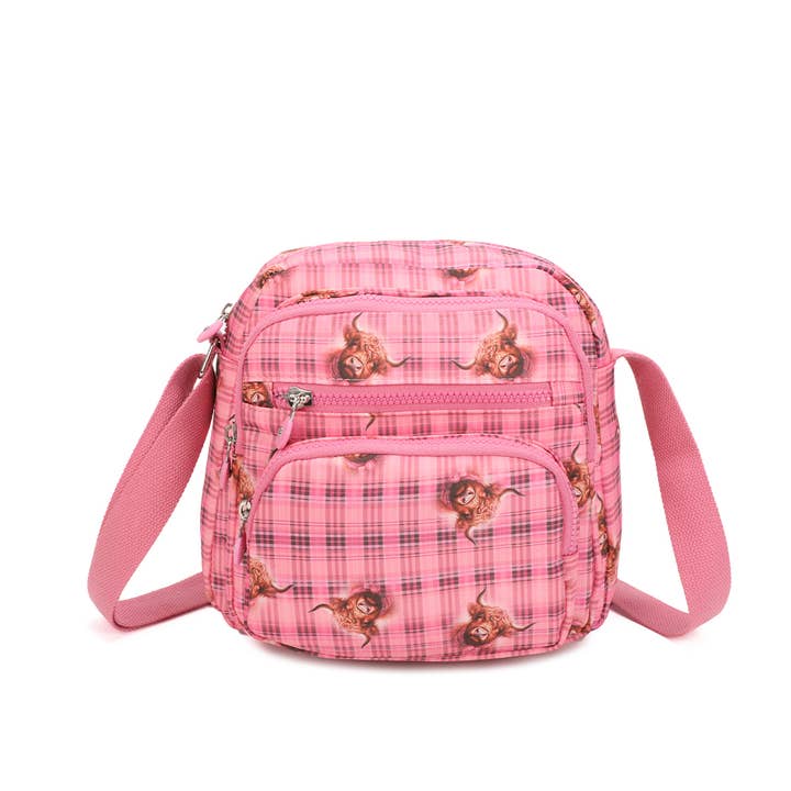 Sac bandoulière 8013# Vache Highland Rose pour la vente par Strathurie