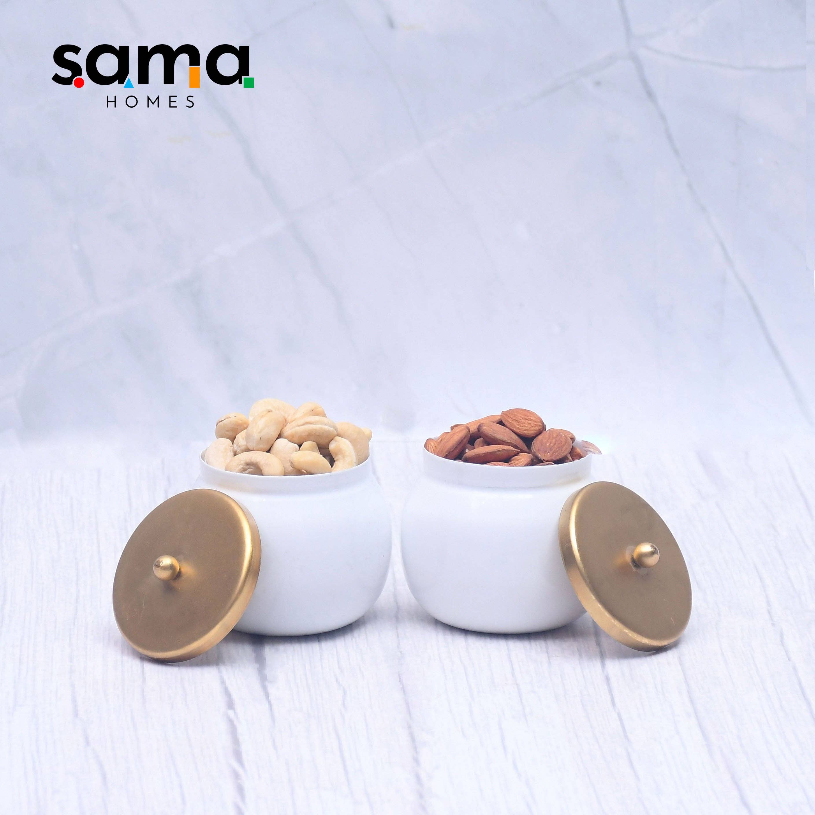 Blanc Contenants à fruits secs - Coffret cadeau royal, lot de 2 et 4 en vente sur Faire5