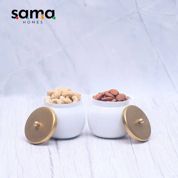 Blanc Contenants à fruits secs - Coffret cadeau royal, lot de 2 et 4 en vente sur Faire5