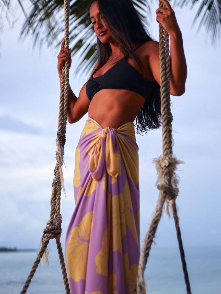 Tag Aloha Co. - Wholesale Swim cover-up – Women’s - Hibiscus Lemonade Pareo2