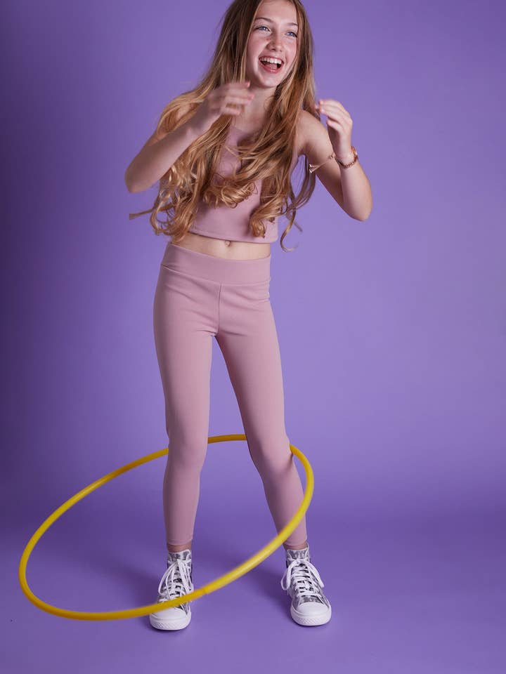 GIRLS COLLECTION: BLUSH MAUVE TWO-PIECE SET for wholesale by Mylily London