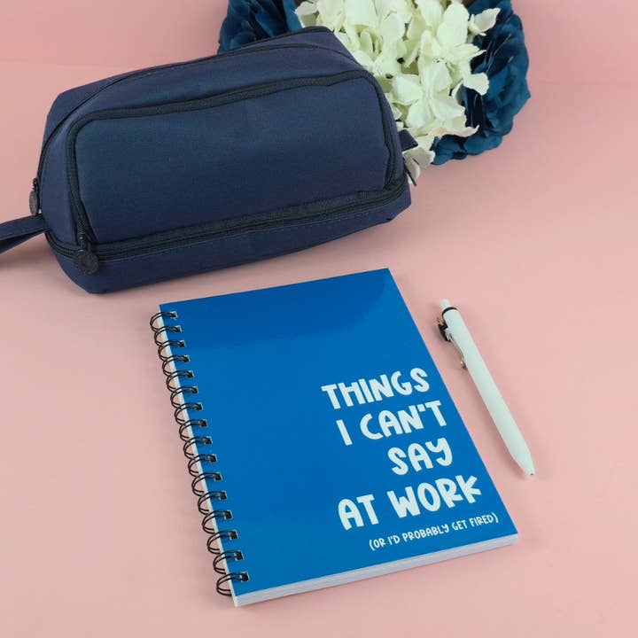 Carnets à spirale | Choses que je ne peux pas dire au travail Carnet | Journal ligné | Cadeau | pour la vente par The Grumpy Tortoise