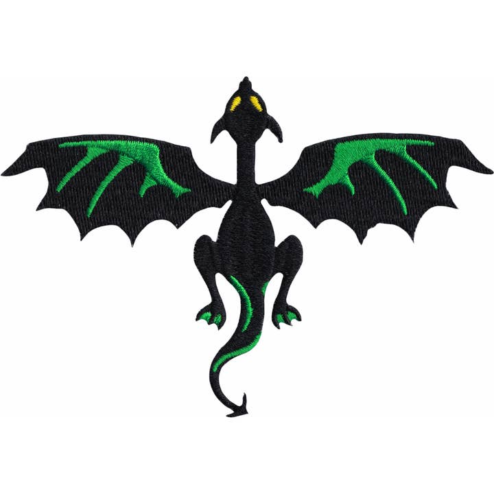 Patch - Dragon - Black And Green for wholesale by Square Deal Recordings & Supplies
