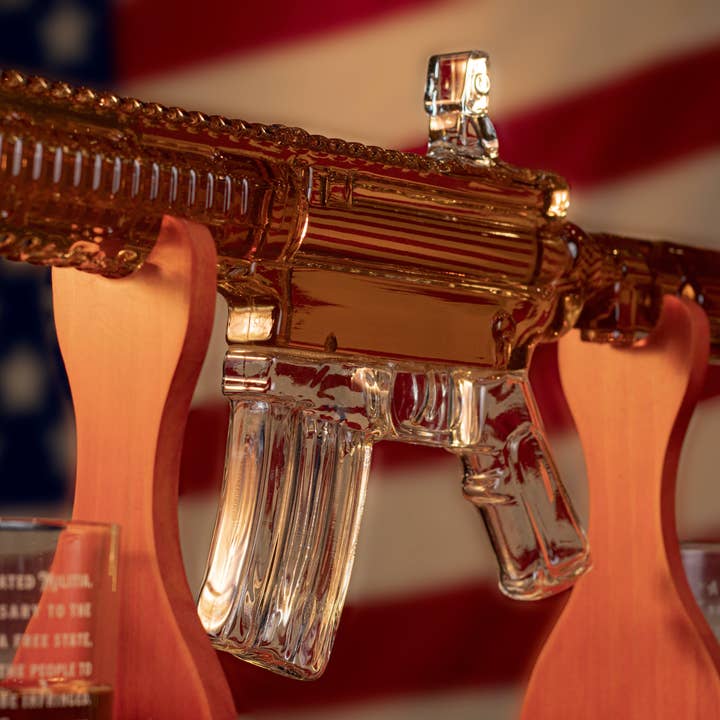 Old Southern Brass - Wholesale Decanter - AR-15 Glass Decanter with 2nd Amendment Whiskey Glasses