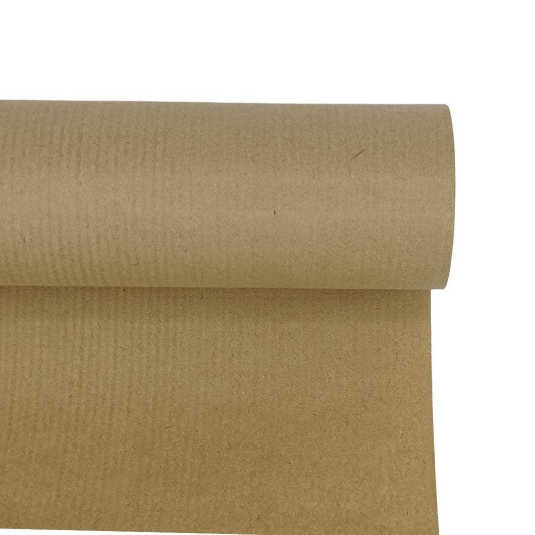 Ofelia & Co. - Wholesale Wrapping paper roll - Natural Kraft Wrapping Paper Ribbed- 24" x 30'2
