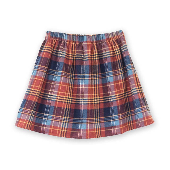 Beet World - Wholesale Skirt - Kids - Coral Skirt | Rust Plaid0