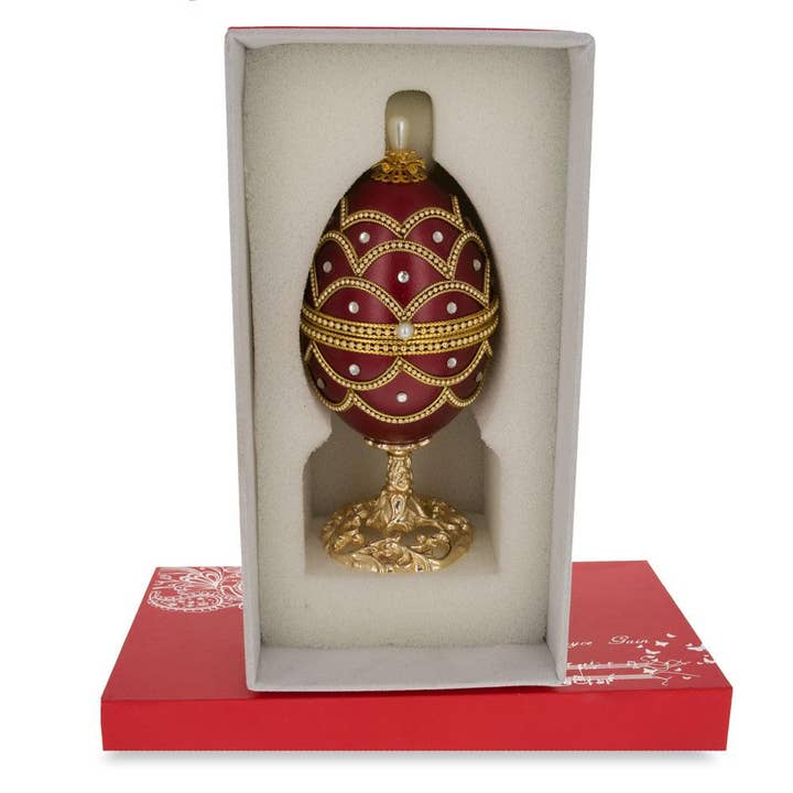BestPysanky - Wholesale Decorative Figurine - Real Eggshell Royal Inspired Musical Easter Egg 5.4 Inches4