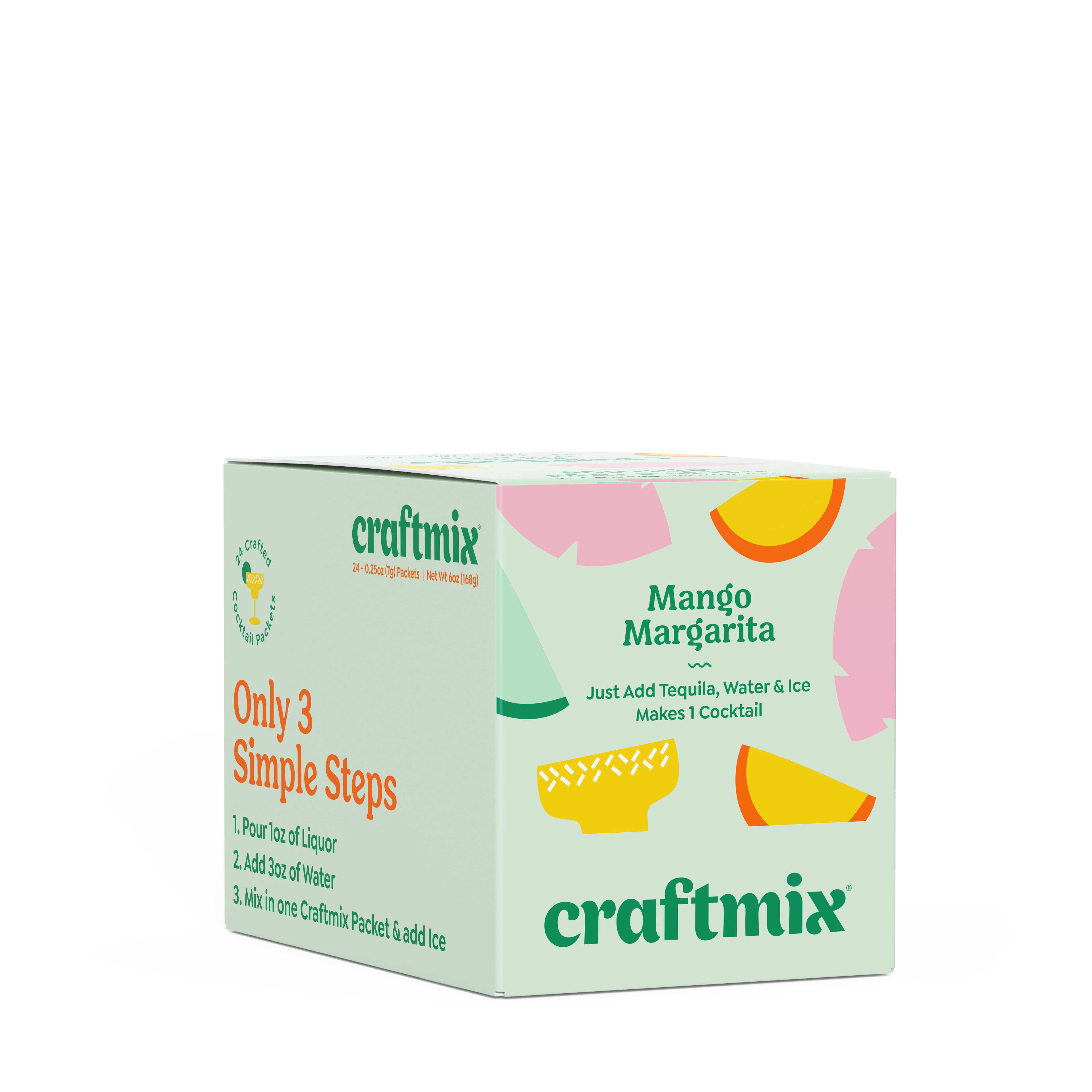 Craftmix - Wholesale Cocktail Mix/Syrup - Mango Margarita Cocktail / Mocktail Mixer - 24ct Caddy9