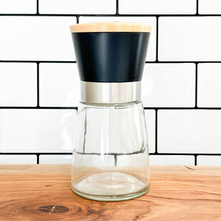Salt & Pepper Mill | Pepper Grinder | Bamboo Lid Salt and Pepper Set for wholesale by Town & Earth