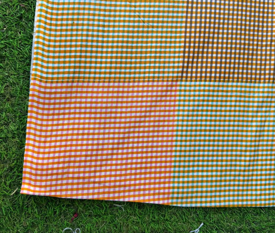 GYPSY STUDIO - Wholesale Fabric Paint - Patchwork Check Design Cotton Fabric Dress Fabric By Yards0