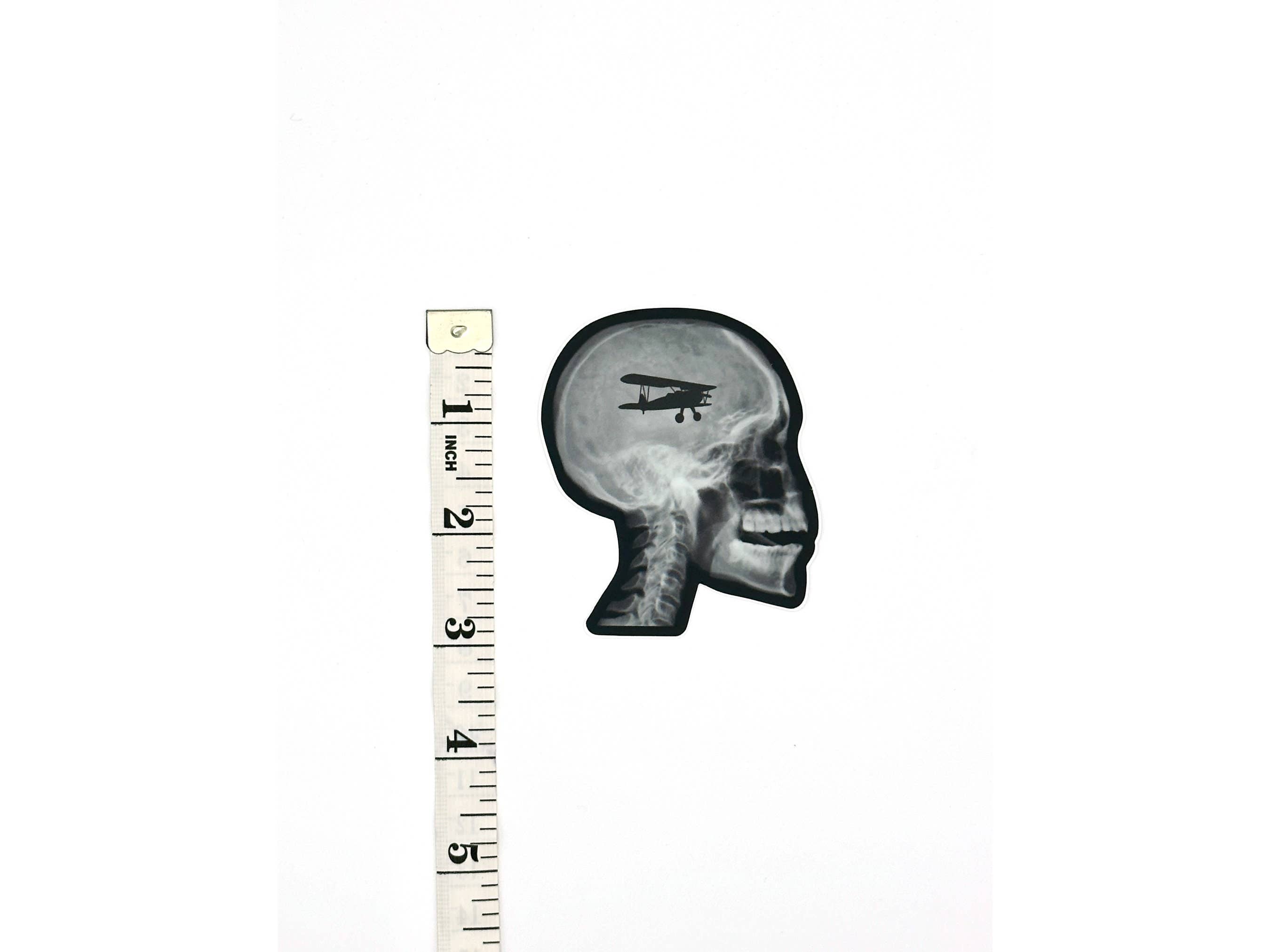 Rebecca Waechter Art - Wholesale Sticker - Pilot Skull & Cessna Plane Waterproof Stickers2