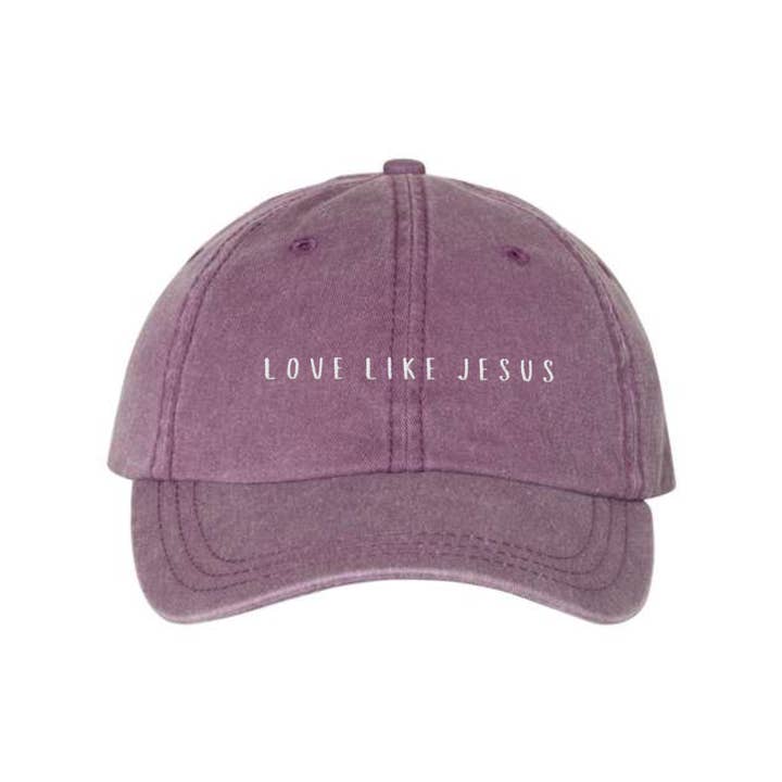 Scripted Pearl - Wholesale Baseball Cap - Women's - Love Like Jesus Embroidered Baseball Cap, Christian Ball Hat3