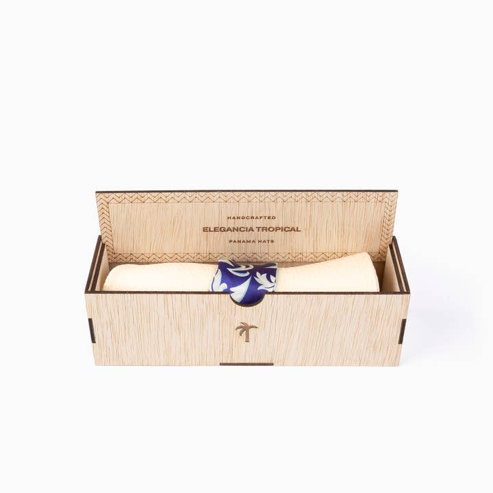 Elegancia Tropical Genuine Panama Hats - Wholesale Straw Hat - Unisex - Traveler - Packable Panama Hat with Collectable Wooden Box