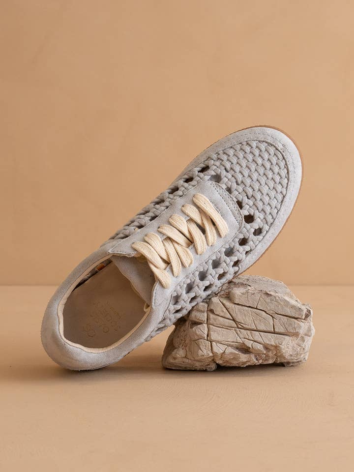 The Sandy Blue | Crochet Detailed Sneaker for wholesale on Faire