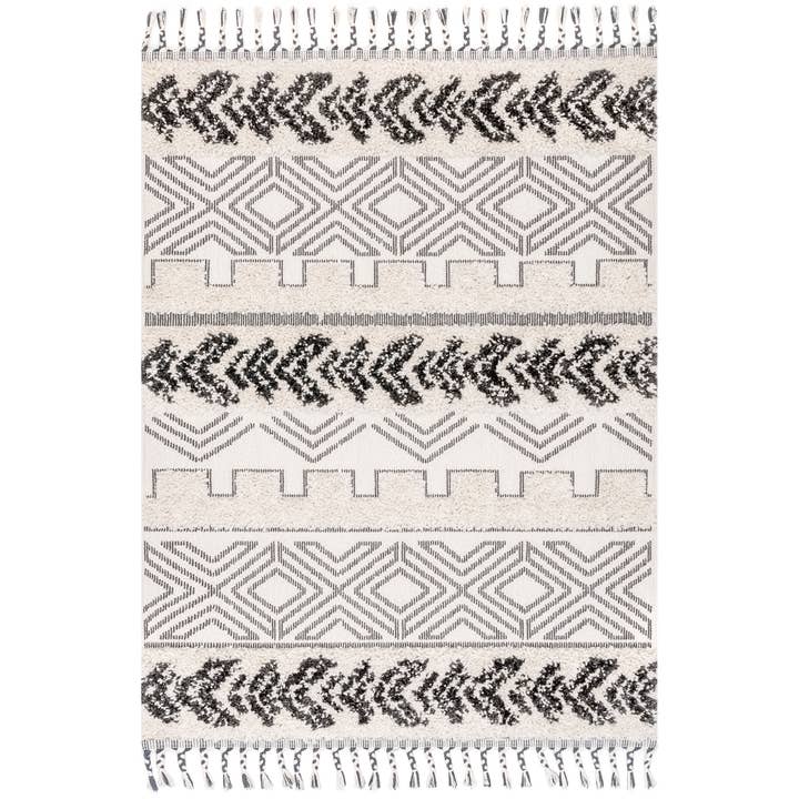 Zuri Shaggy Banded Tribal Area Rug for wholesale by nuLOOM