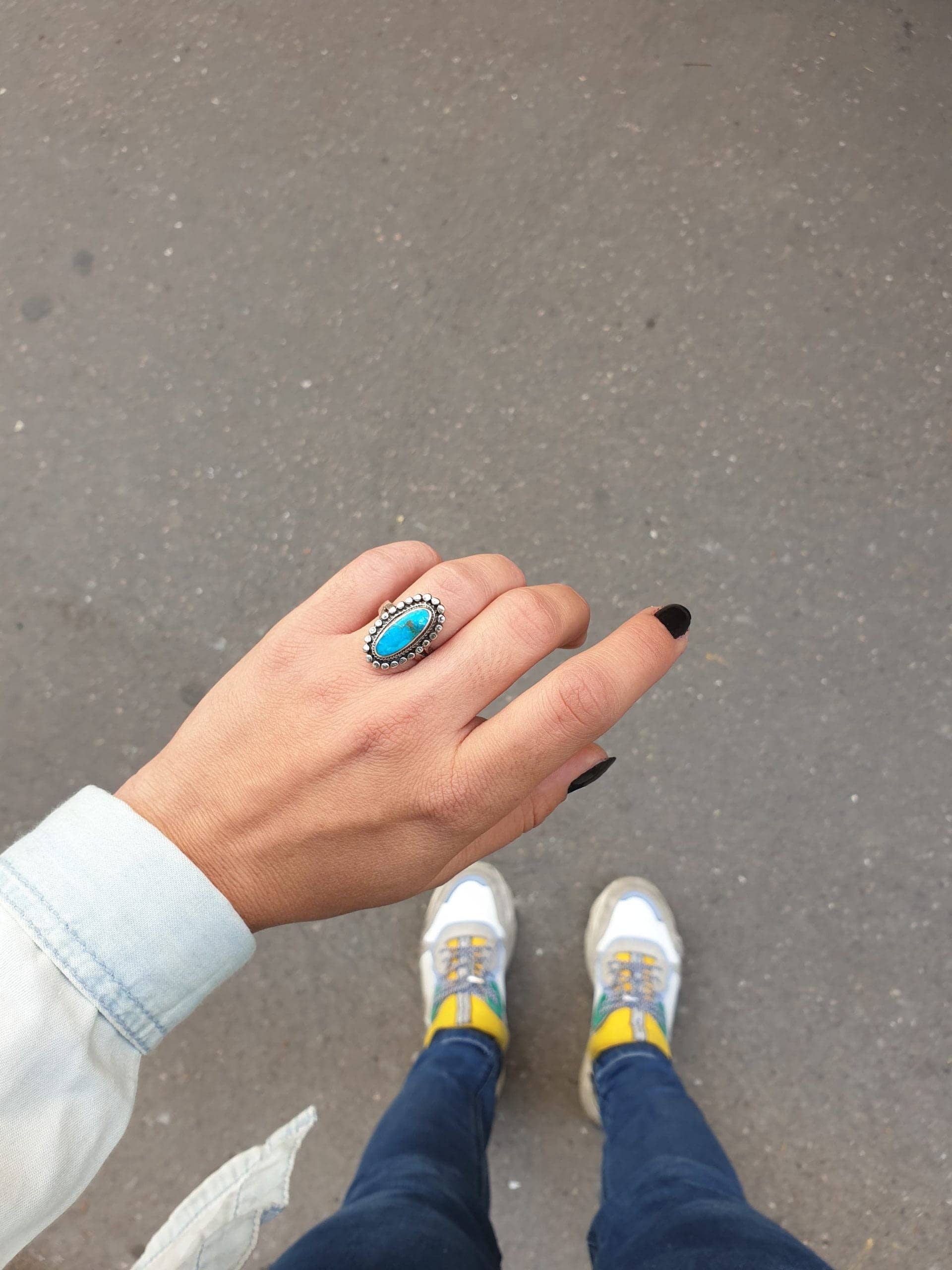 Iroquoise – Großhandel Cocktail-/Statement-Ring – Vintage Ring mit Türkis und 925er Sterlingsilber1