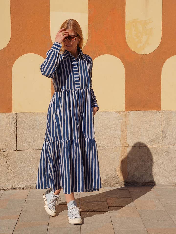 Sanjanaandme - Wholesale Dress - Women's - Arya Blue Dress2