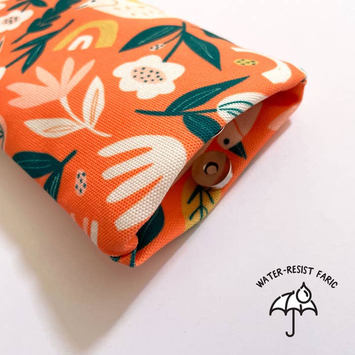Fabric Drawer - Wholesale Eyewear cases & holders – Women's - Handmade Fabric Sunglasses/Glasses Case - Orange Flowers3