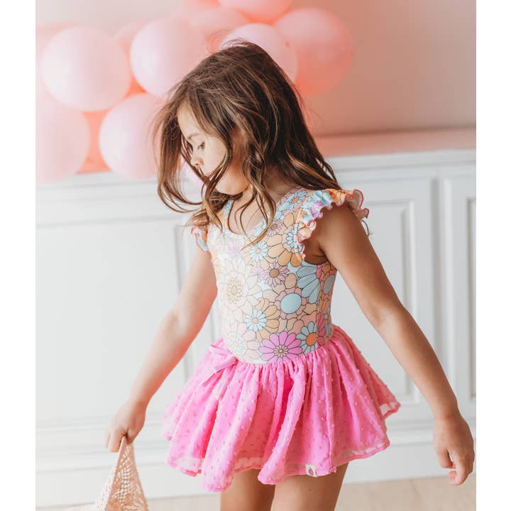 Farrah Clipdot Leotard - Groovy Girl för wholesale av Cheeky Plum