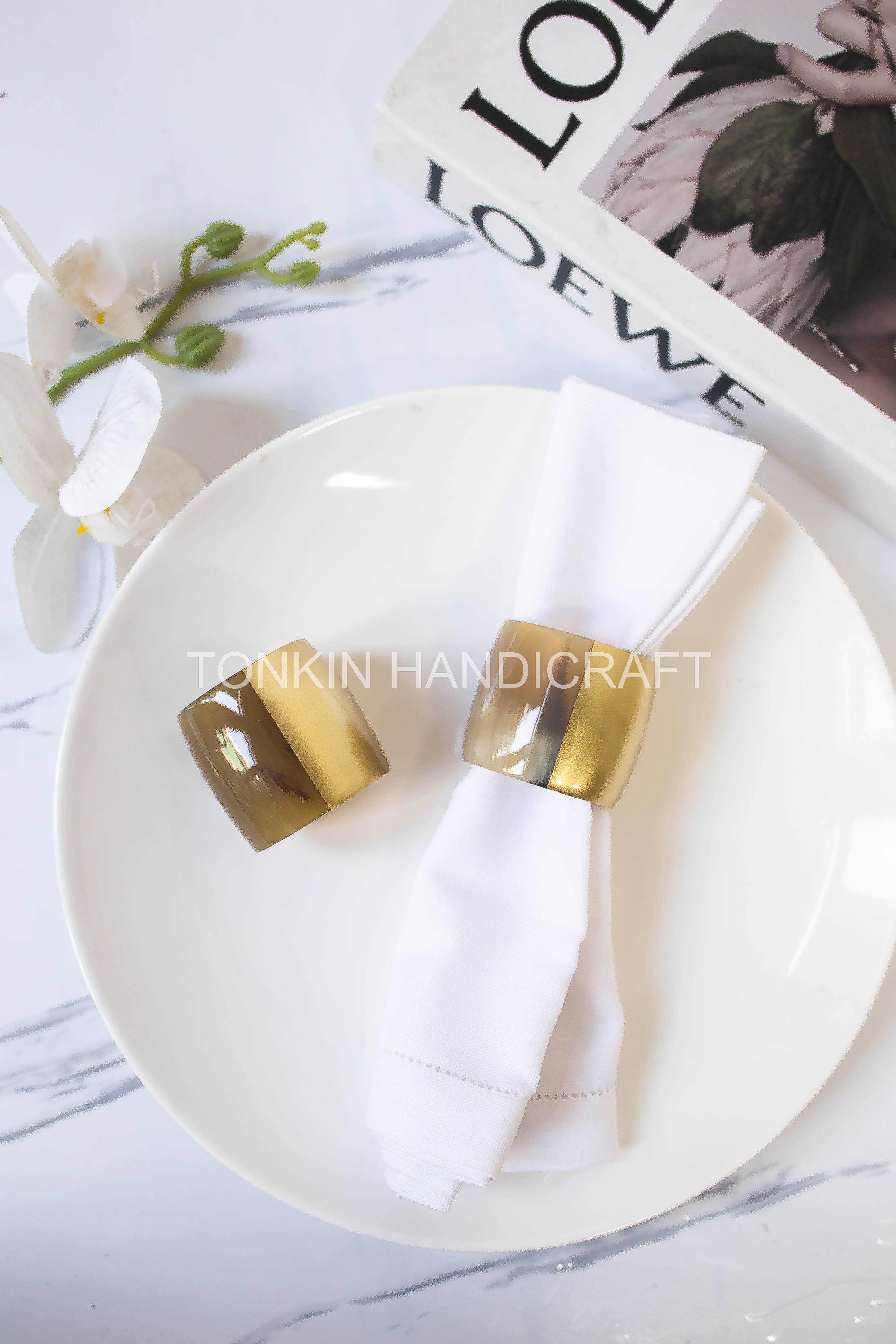 Tonkin Handicraft - Wholesale Napkin Ring - Lacquer Buffalo Horn Long Napkin Ring7