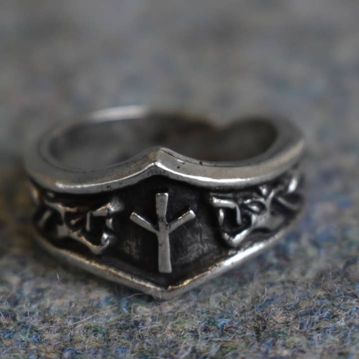 Asgard - Venta al por mayor Anillo de sello - Anillo runa Algiz Letra X o Z - Ajustable