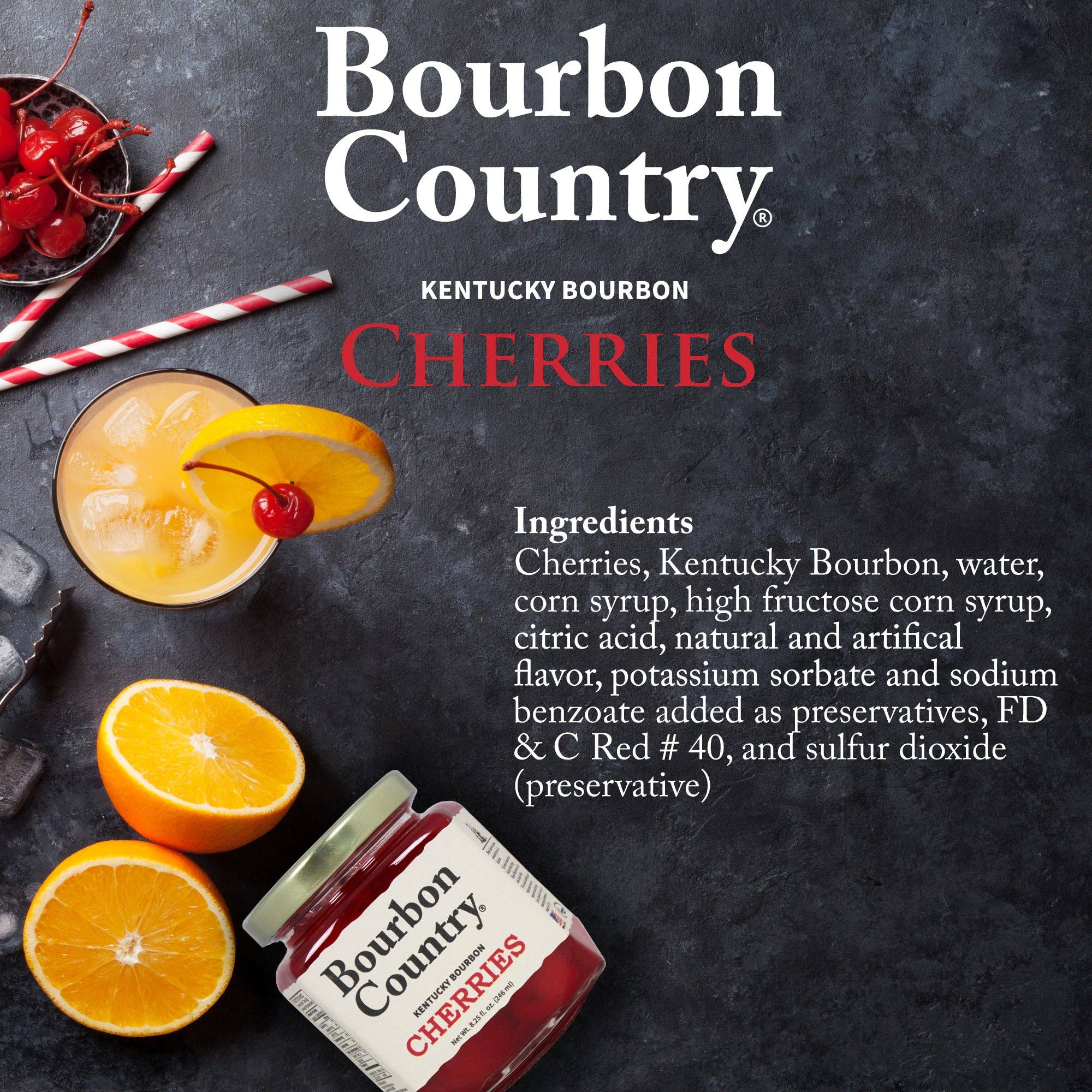 Bourbon Country Products - Wholesale Cocktail Mix/Syrup - Bourbon Country Cherries2