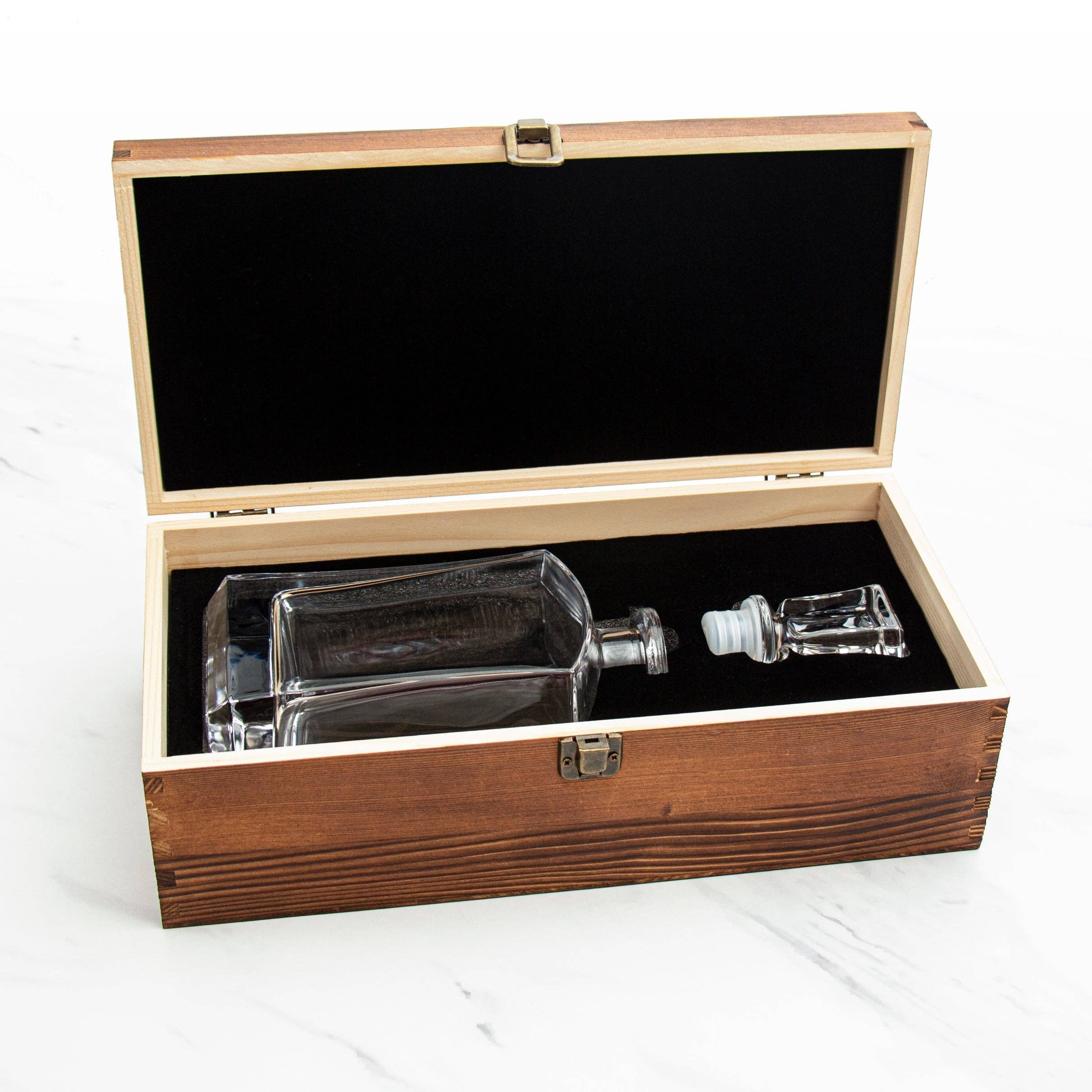 MB Brands Inc – Engroshandel Karaffel – Hovedstadens karaffel med rustik trækasse - Tilføj dit logo2