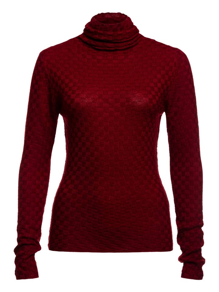 Tourmaline Turtleneck Body Fitted Sweater for wholesale by OO-TO