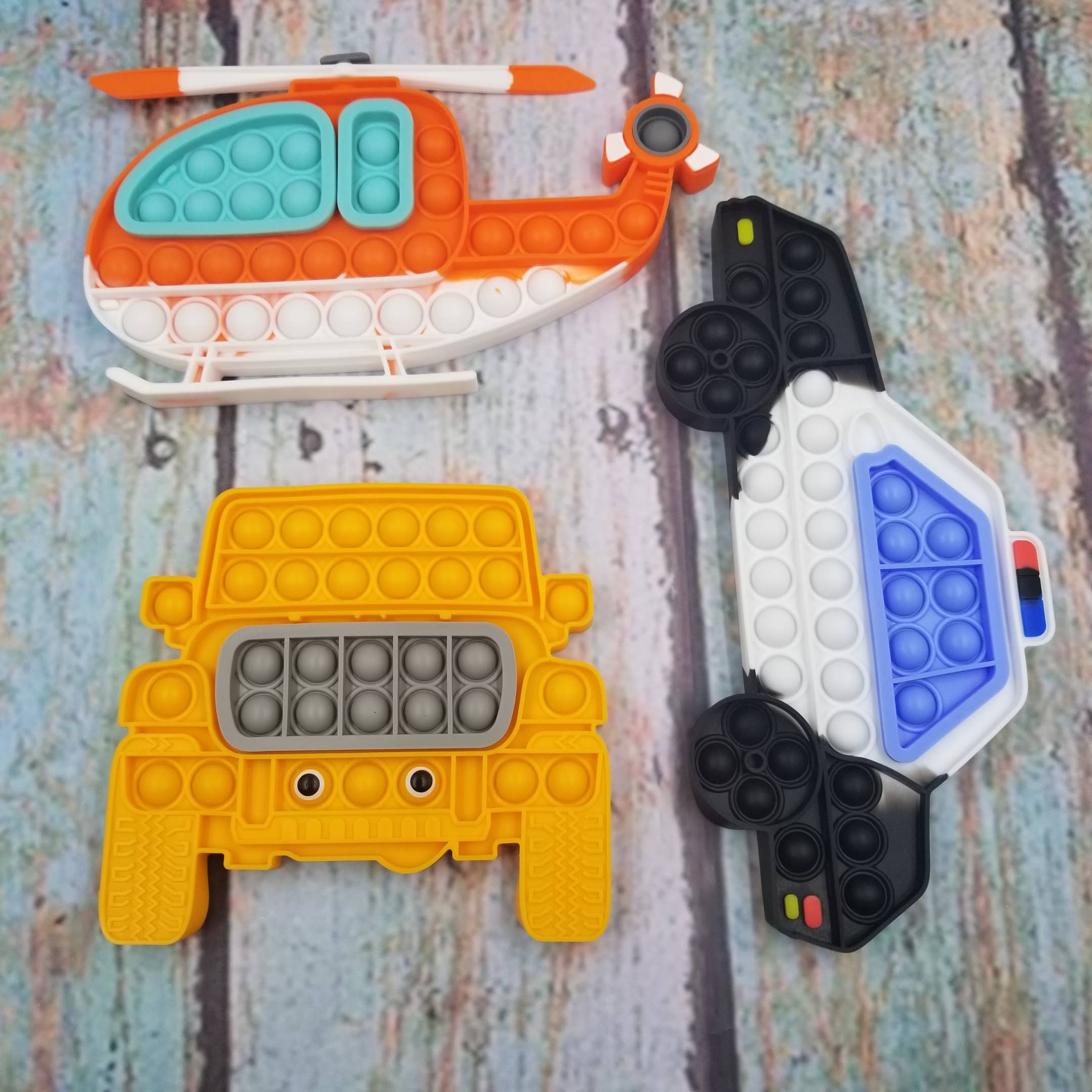 MIAS SHOP - Wholesale Fidget Toy - Kids - Transportation Pop Push Bubble Fidget Toy3