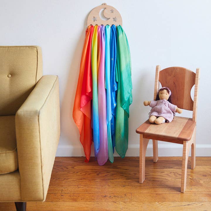 Sarah’s Silks - Wholesale Wood Toy - Kids - Wooden Star Display for Playsilks, Waldorf Toys