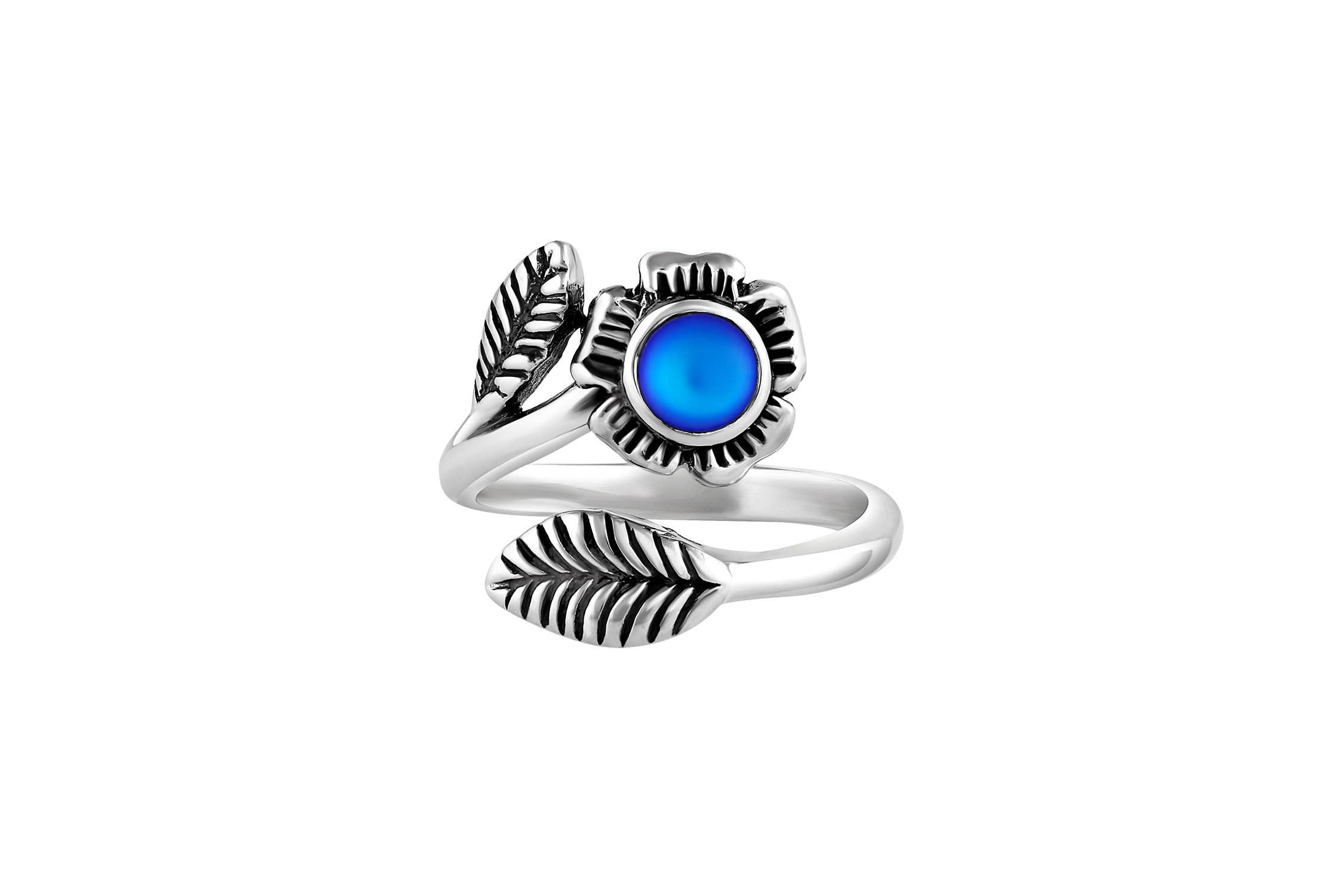 LeightWorks - Wholesale Cocktail/Statement Ring - Flower Ring (Adjustable) Sterling Silver Crystal Jewelry0
