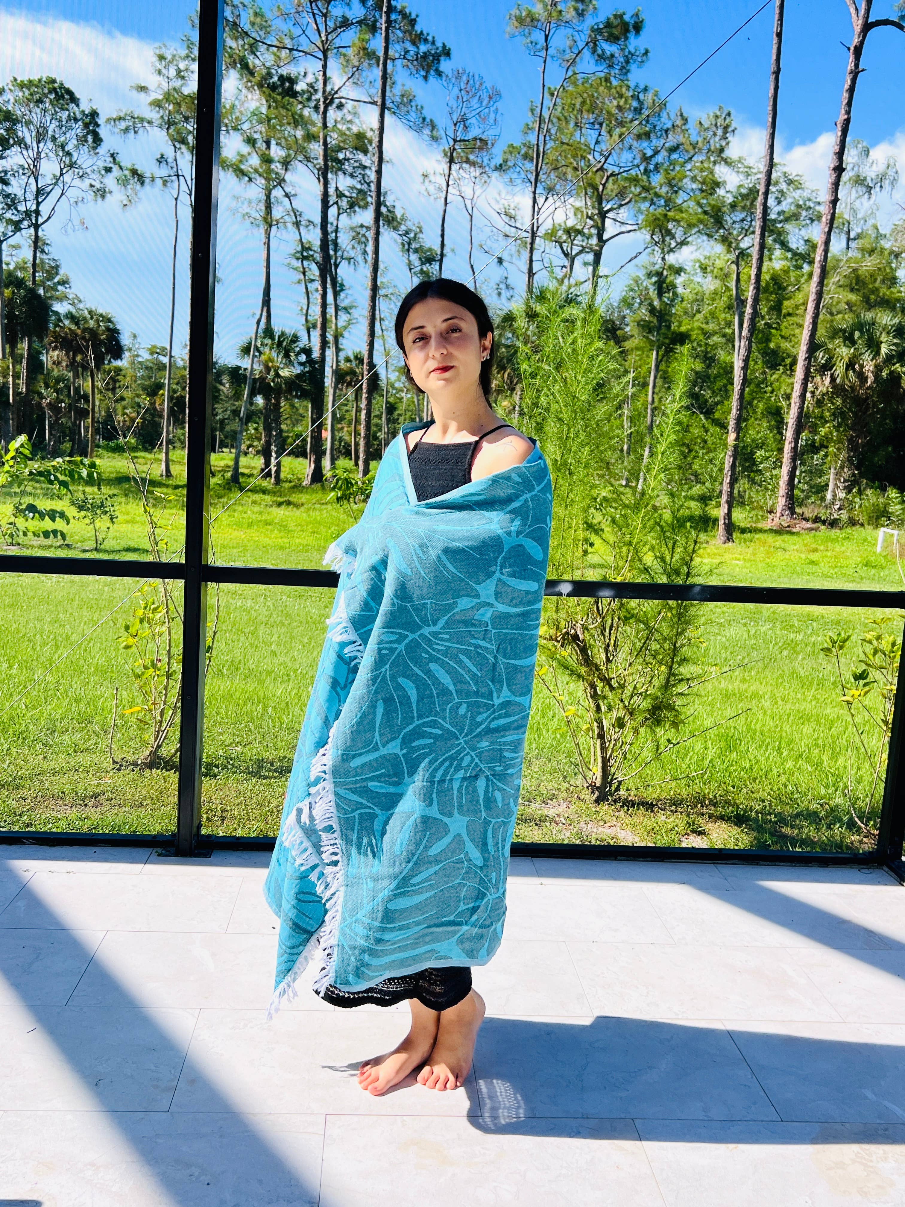 TurkanHome - Wholesale Throw Blanket - Botanical Turkish Towel, throw, baby blanket4