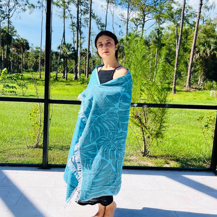 TurkanHome - Wholesale Throw Blanket - Botanical Turkish Towel, throw, baby blanket4