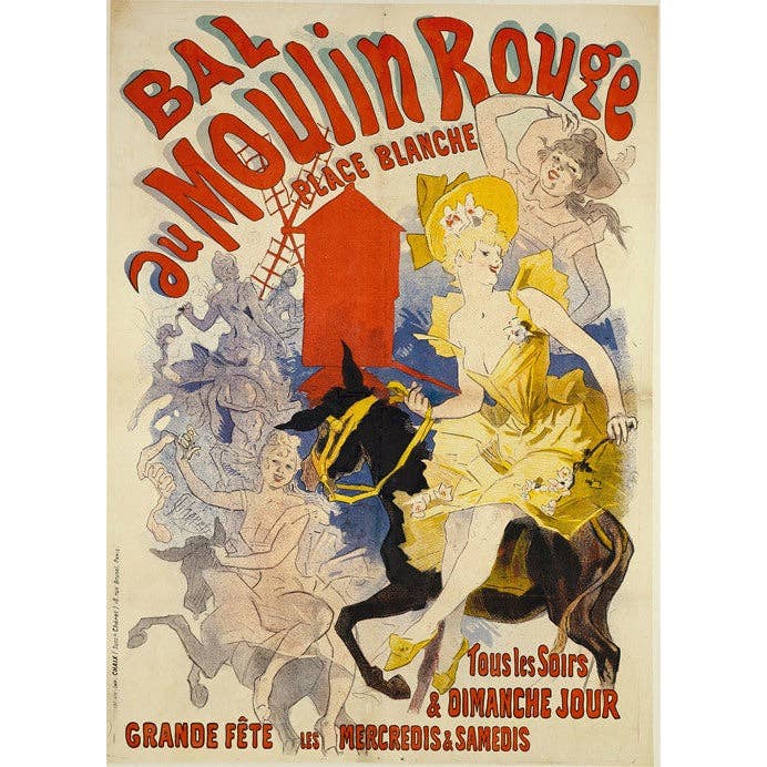 Bal Au Moulin Rouge Place Blanche (1889) for wholesale by Rock Paper Scissors Wall Art