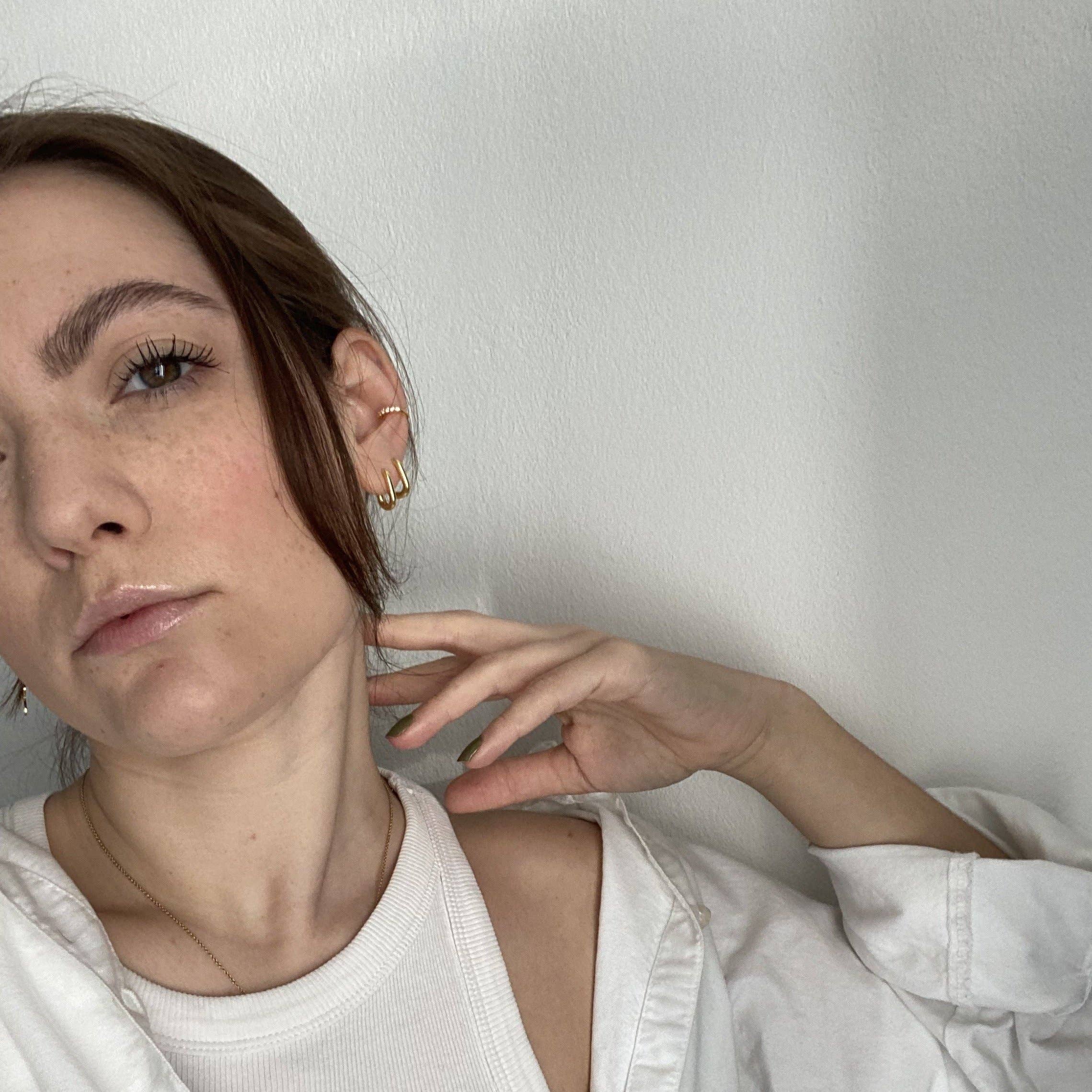 Love Local Jewelry - Vente Créoles - Créoles Brooklyn 1,1 cm en argent 925 avec plaquage or 18k ou argent 9999