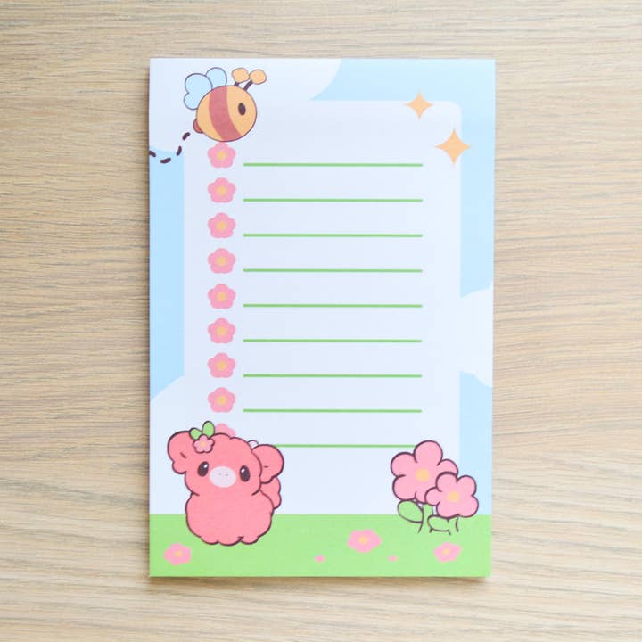 Highland Cow Notepad for wholesale by Fuwuffle