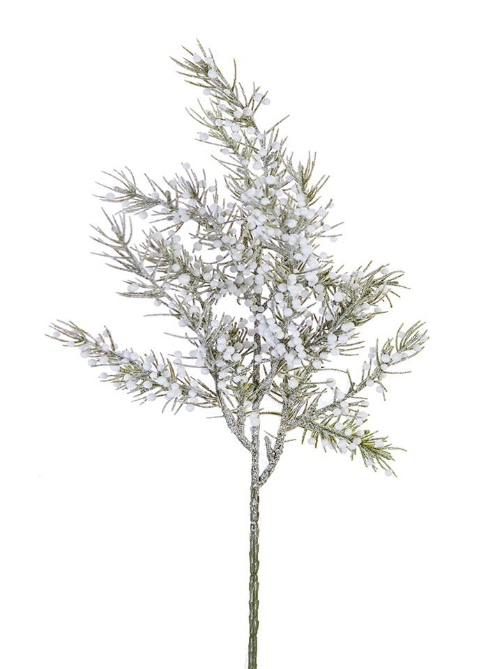 American Best - Wholesale Artificial Flowers - 16" FROSTED BERRY PINE SPRAY1