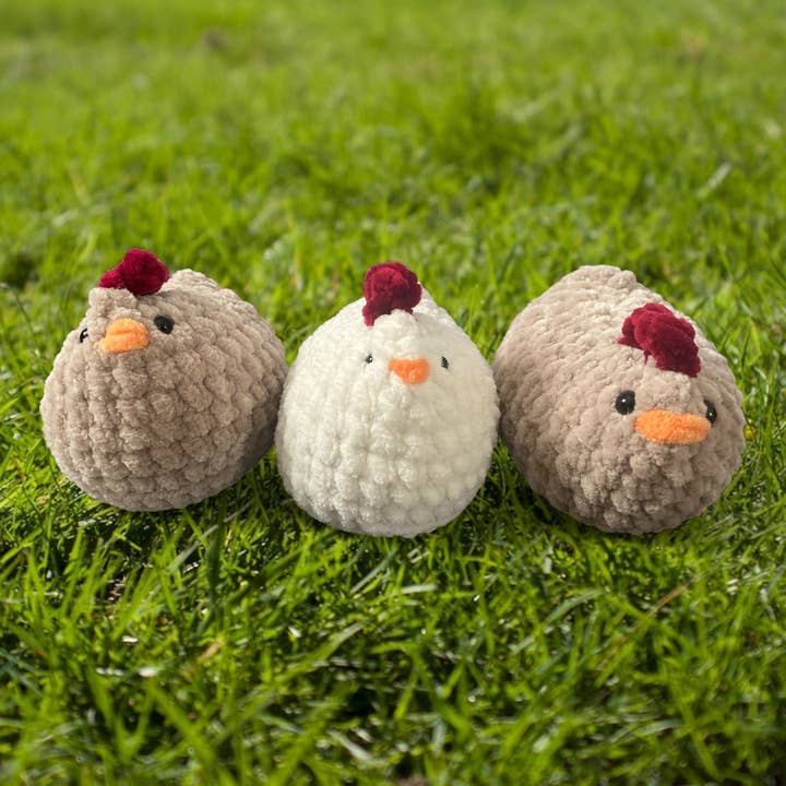 Mabel Chickens - Crochet for wholesale by Naked Peach Crochet