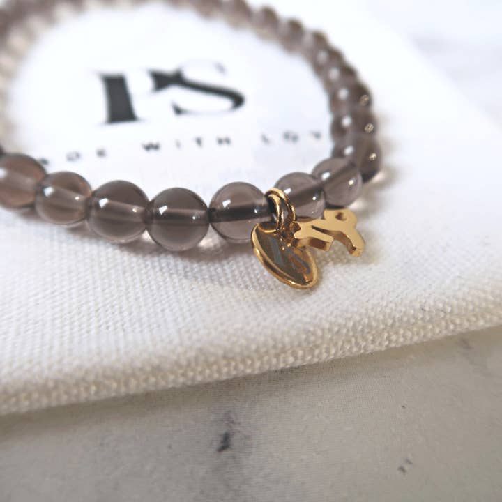 Capricorn Zodiac Bracelet | Smoky Quartz | Astrology for wholesale by Positivity Shop