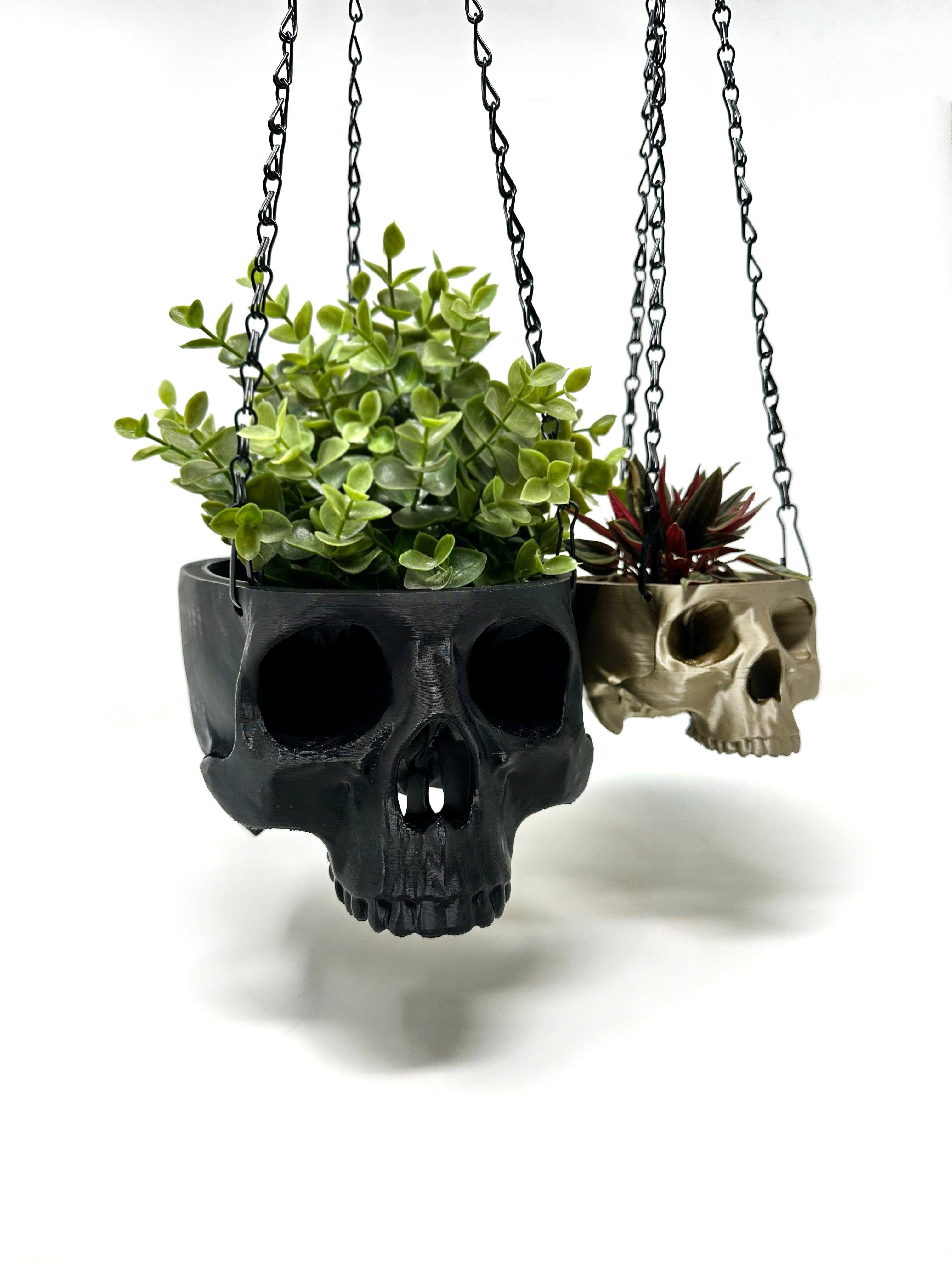 Faux Theory Design – Engroshandel Hængende plantekasse – 3D-printet hængende kranieplanteholder2