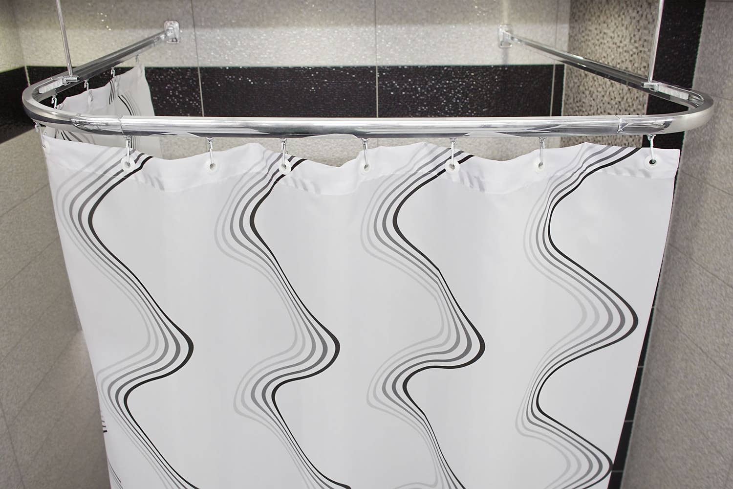 TROPIK HOME - Wholesale Curtain Rod - Shower Curtain Rail/Rod, L or U Shape, Corner Pole Track1