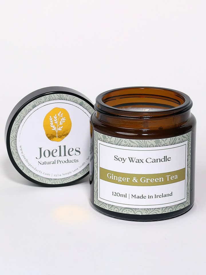 Vela de jengibre y té verde para venta al por mayor de Joelles Home Fragrances