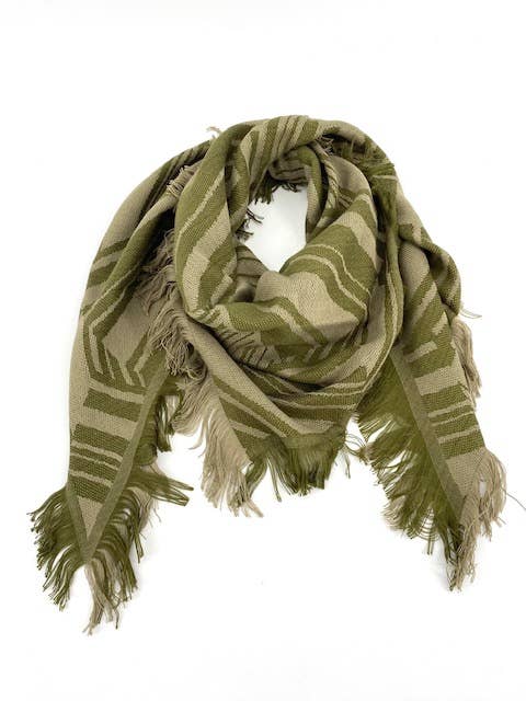 Maison Unik Accessoires - Wholesale Scarf - Unisex - Triangle woven scarf Made in France - Acrylic Wool0