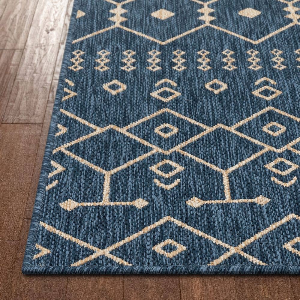 Well Woven - Wholesale Area Rug - Nord Moroccan Tribal Indoor Outdoor Blue Flatweave Rug14