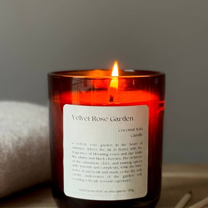 Velvet Rose Garden: Coconut Wax Candle for wholesale by Aroma Quartz Trade